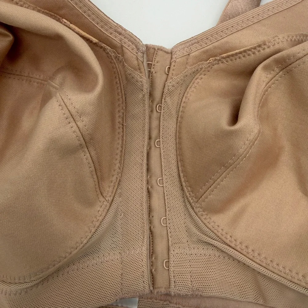 Glamorise MagicLift Front-Close Posture Support Wirefree Bra 36F Cafe 1265